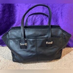 Coach Taylor Alexis Black Leather Tote
